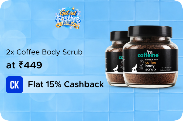 mCaffeine: Buy 2 X Coffee Body Scrub worth Rs. 898 a